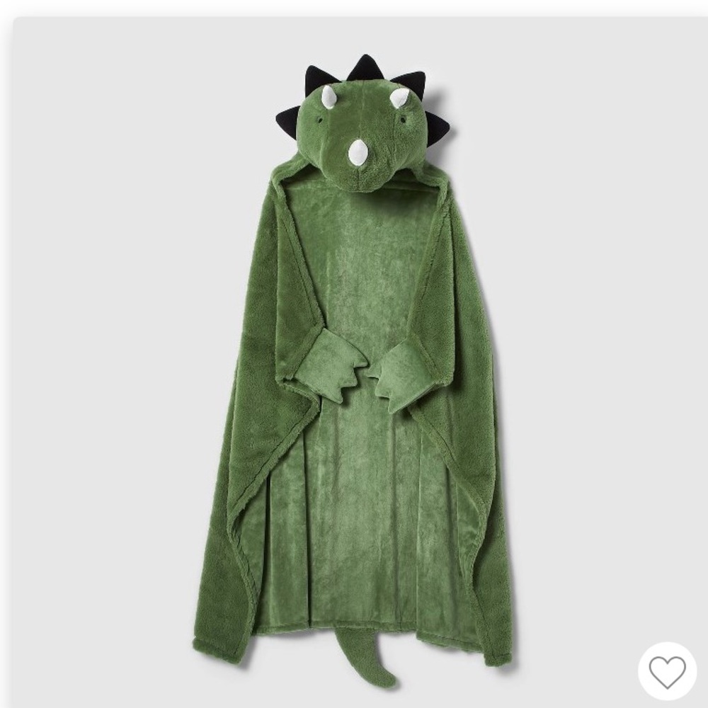 PILLOW FORT Dinosaur Hood Blanket